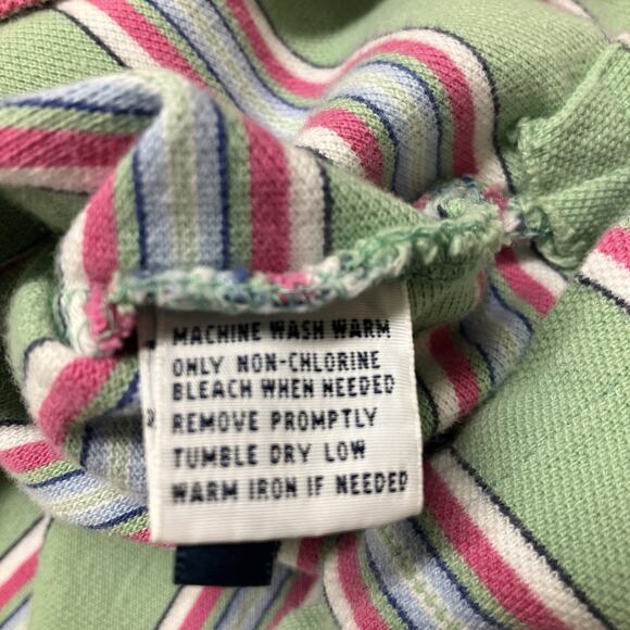 Polo Ralph Lauren Polo Shirt Green Pink Stripe Men's 4XB Big Rugby Golf Pastel - Picture 9 of 10